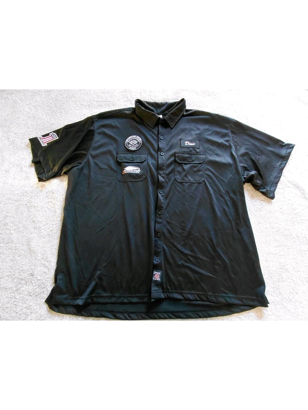 Harley Davidson Mechanic Work Shirt Black Mens 4XL Button Down Shop